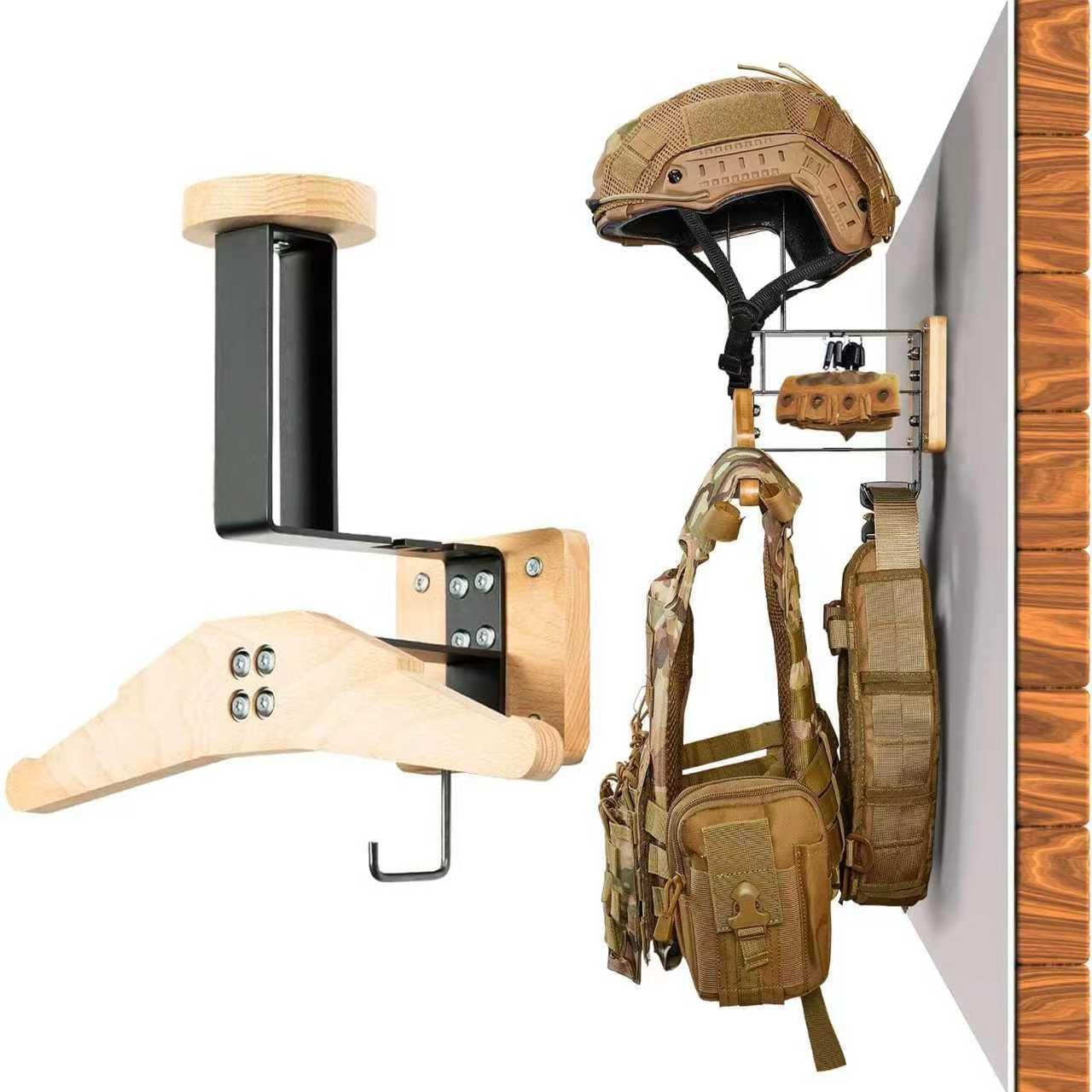 Motorrad Garderobe, Motorradhelm Halterung Wand & Westenhalter für Radfahren & Jacke, Tactical Gear Wall Mount