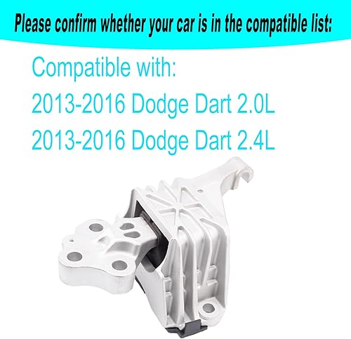 Miniatura 2 de Soporte de transmisión izquierdo con hidráulico compatible con Dodge Dart 2013-2016 2.0L 2.4L Reemplazo para 3385 A5822  A5823 68171877AC  68081491AF