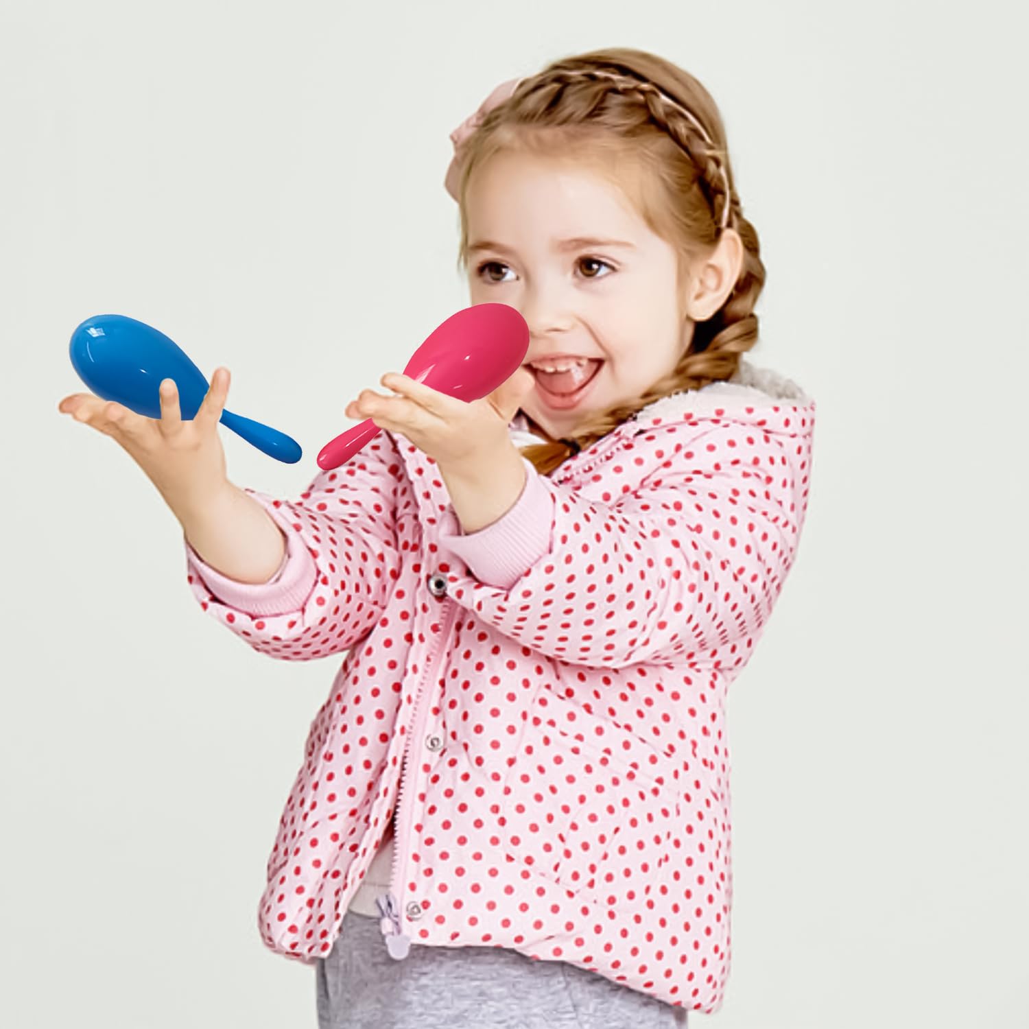 AOVNA 12Pcs Maracas Shakers Plastic Musical Egg Shakers Mexican Fiesta Party Favors Musical Fun Party Decoration for Maracas Instruments Party - Image 4