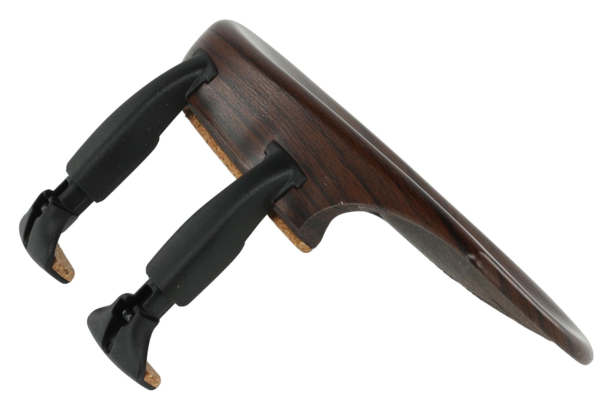 Mentoniera Wittner, mentoniera laterale per violino 4/4, in plastica high-tech, anatomica, testata per allergie, con cacciavite, color palissandro, 250111P, Made in Germany
