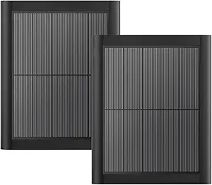 Ring Solar Panel(2nd Generation), 5W Ring Solar Panel Charger with Mount for Stick Up Camera & Pro, Spotlight Plus & Pro, Stick Up Cam Battery, Spotlight Cam Battery (2 Pack Black)