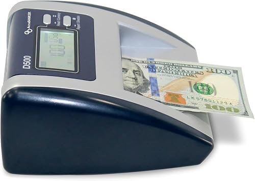 AccuBANKER D500 Automatic Counterfeit and Value Detector, 2 Pack | Compact detector verifies infrared, magnetic, watermark, dimension and ultraviolet in seconds, UL listed