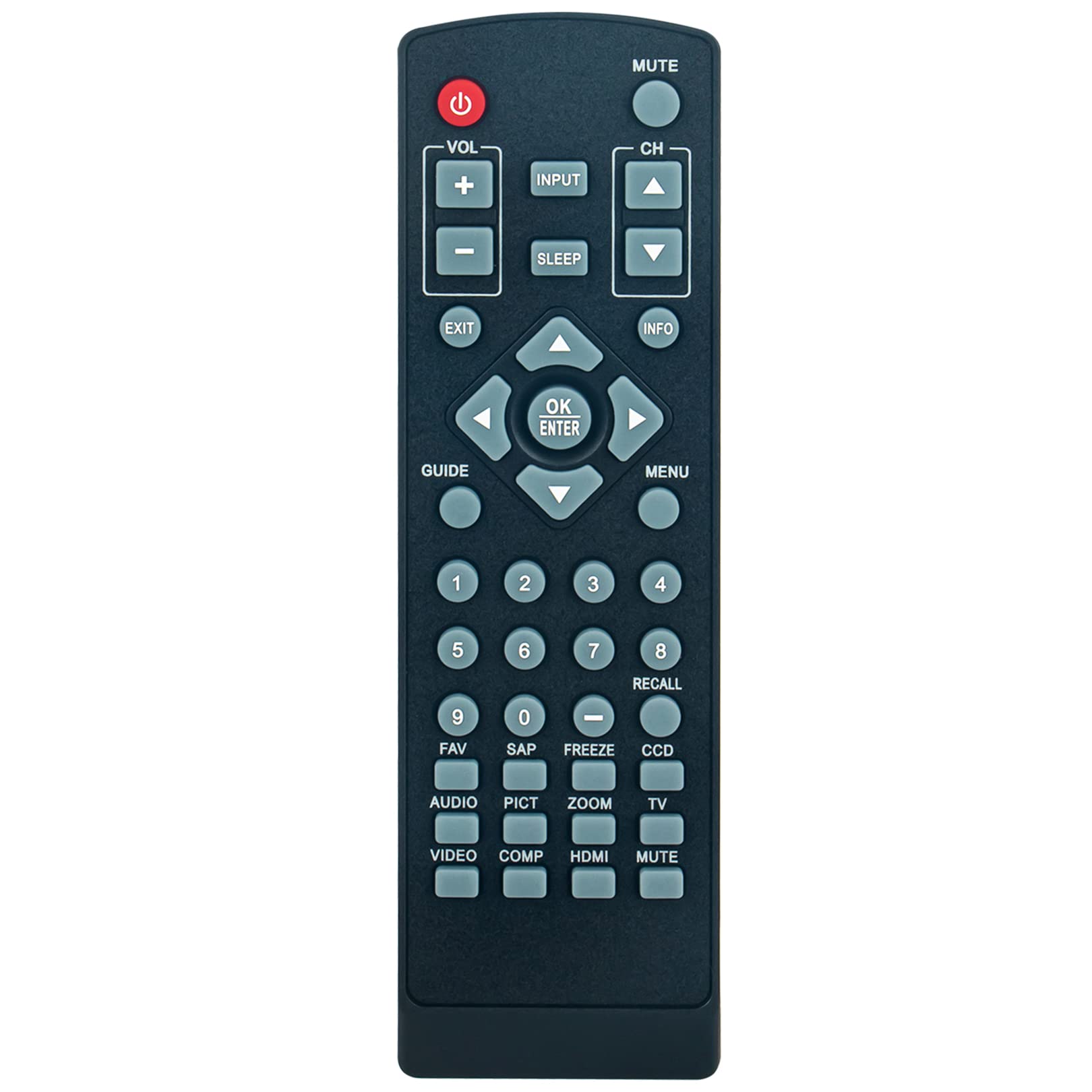 Replacement Remote Control For Insignia Plasma HDTV Models NS-L26Q-10A, NS-L37Q-10A, NS-P42Q-10A