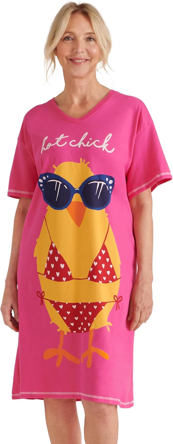 Little Blue House Women's Nightshirt, Hot Chick, One Size