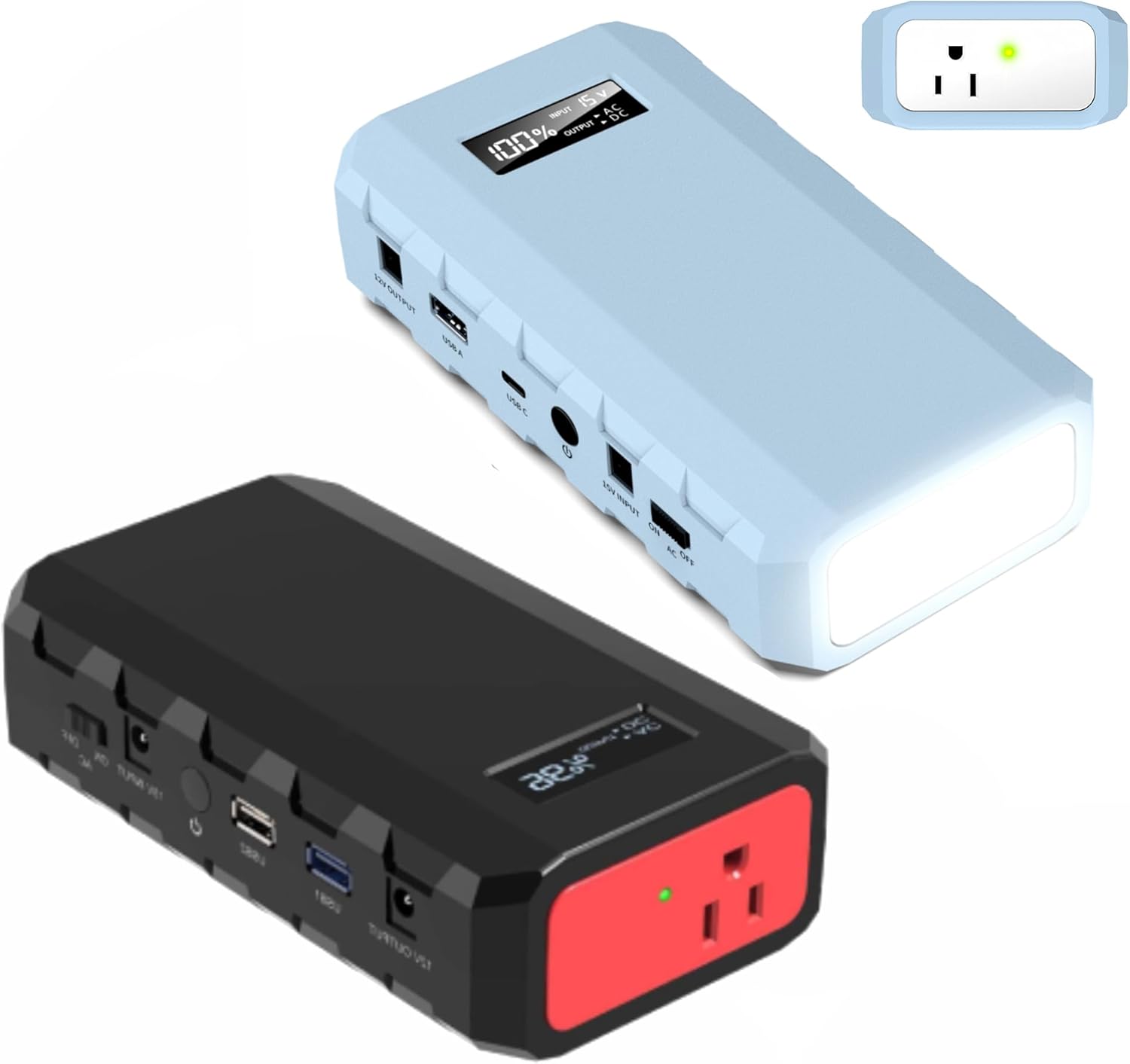 SinKeu Portable Power Bank with AC Outlet, 65W/110V Portable Laptop Charger, 88.8Wh/24000mAh Portable Charger with Outlet, Laptop Power Bank Fast Charging for Camping Home Emergency