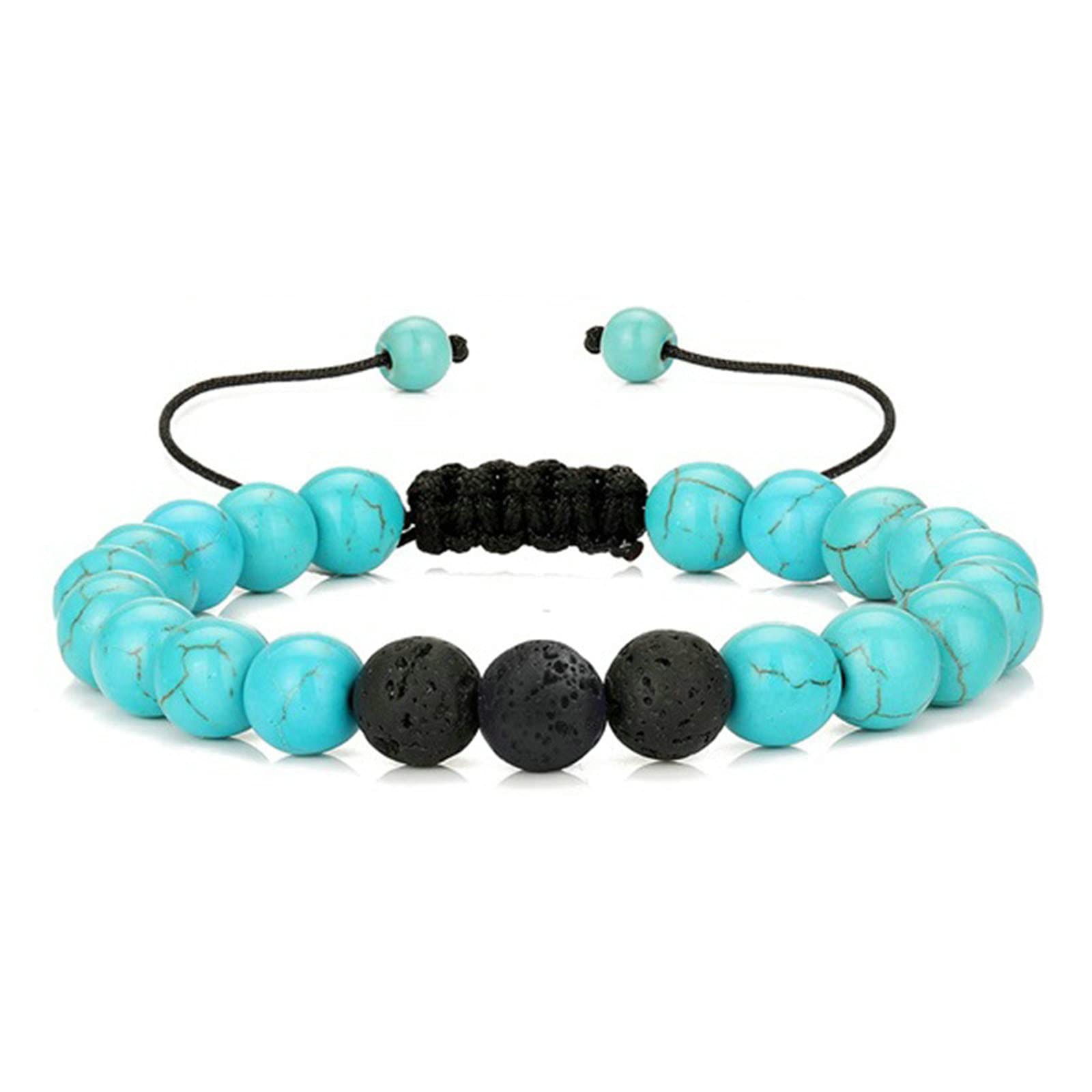 Offrir un bracelet d'anxiété réglable en pierre bicolore