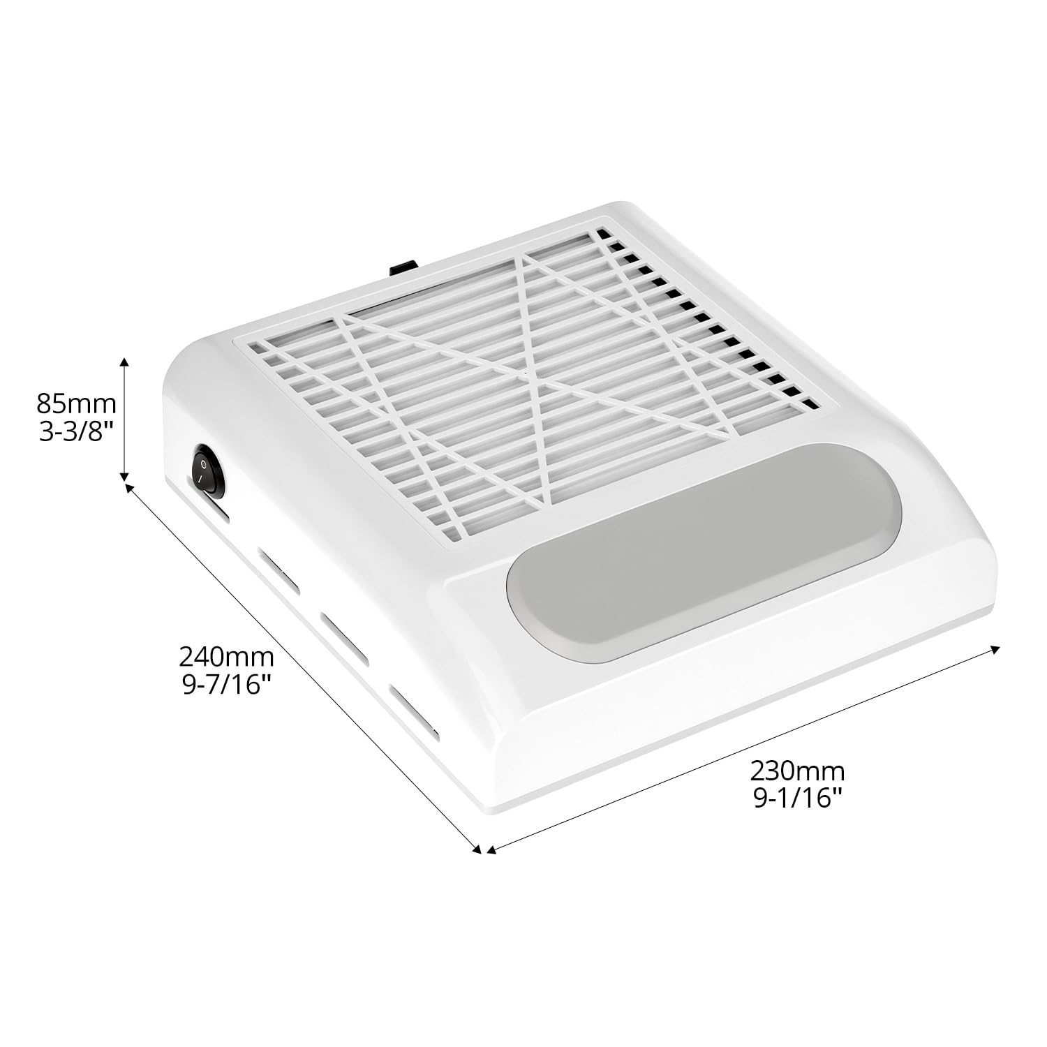 QWORK® Aspirateur à ongles 80 W avec filtre, idéal pour les particuliers, les salons de manucure, les salons de beauté et les manucures.