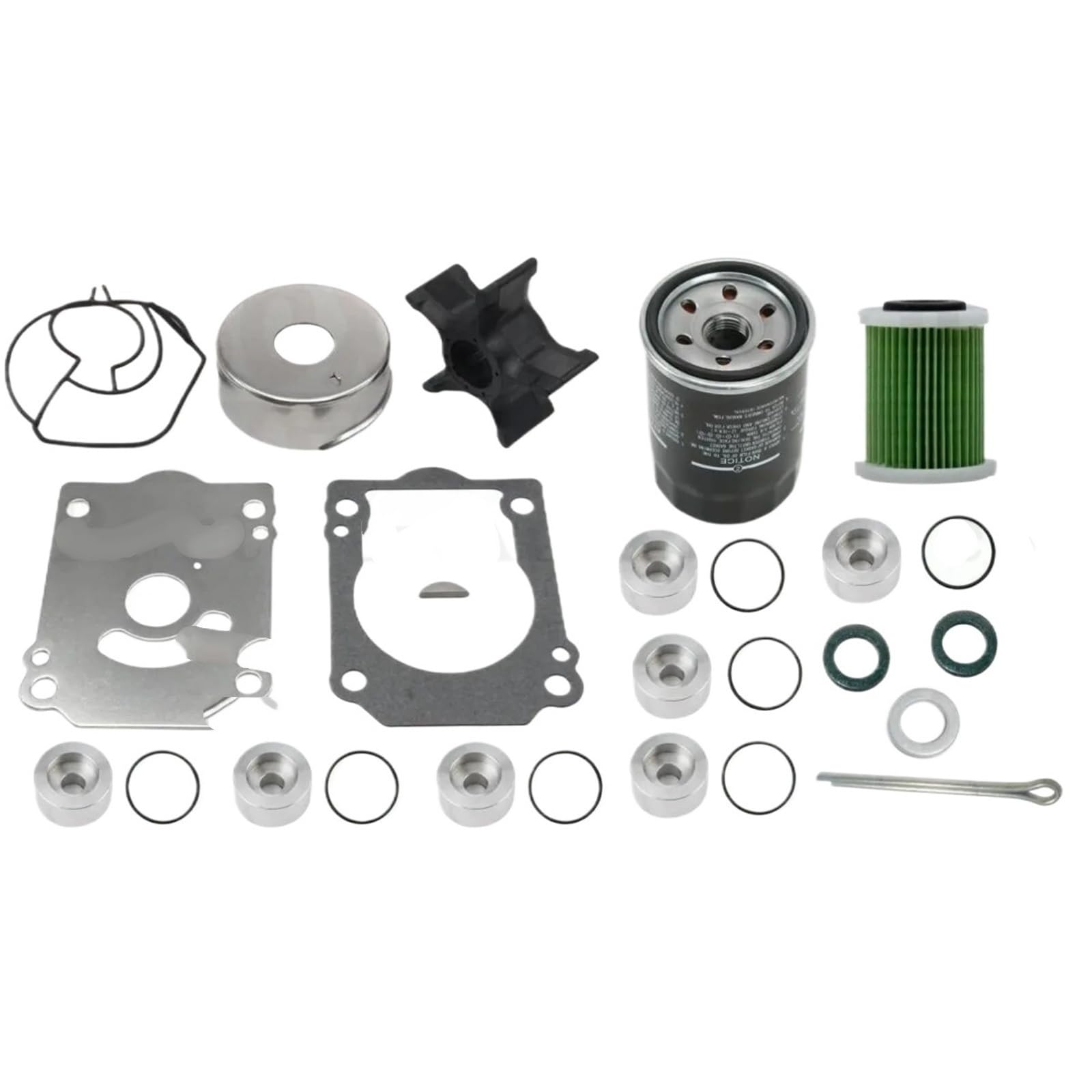 for Kit di Riparazione Pompa Acqua Suzuki DF200-DF225-DF250 2011+ Anodo di Zinco | Anodo di zinco, guarnizione, filtro dell'olio, Su-zuki, 200-250 HP, DF200 DF225 DF250, 2011+