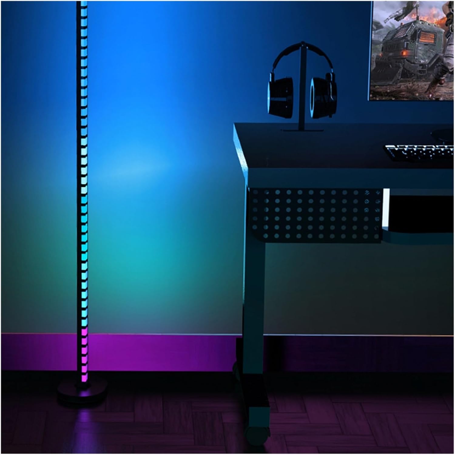 Remote Control Smart app Floor-Standing Music Rhythm Light LED Colorful Voice-Activated Pickup Light Decorative Atmosphere Light