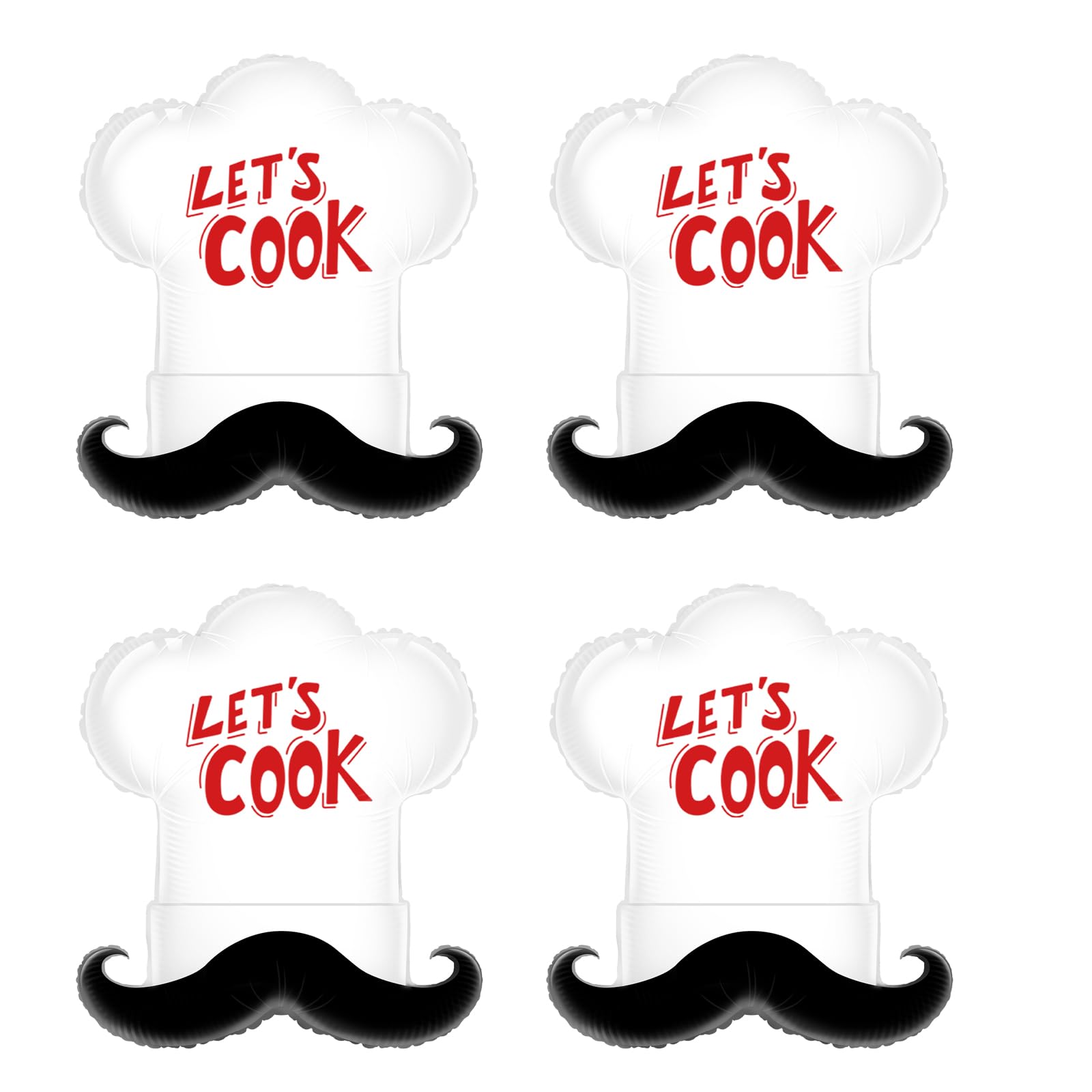 4pcs Little Chef Hat balloons/cookie chef cap balloons/baking party/cooking birthday party decoration/cooking class decoration/BBQ party decor