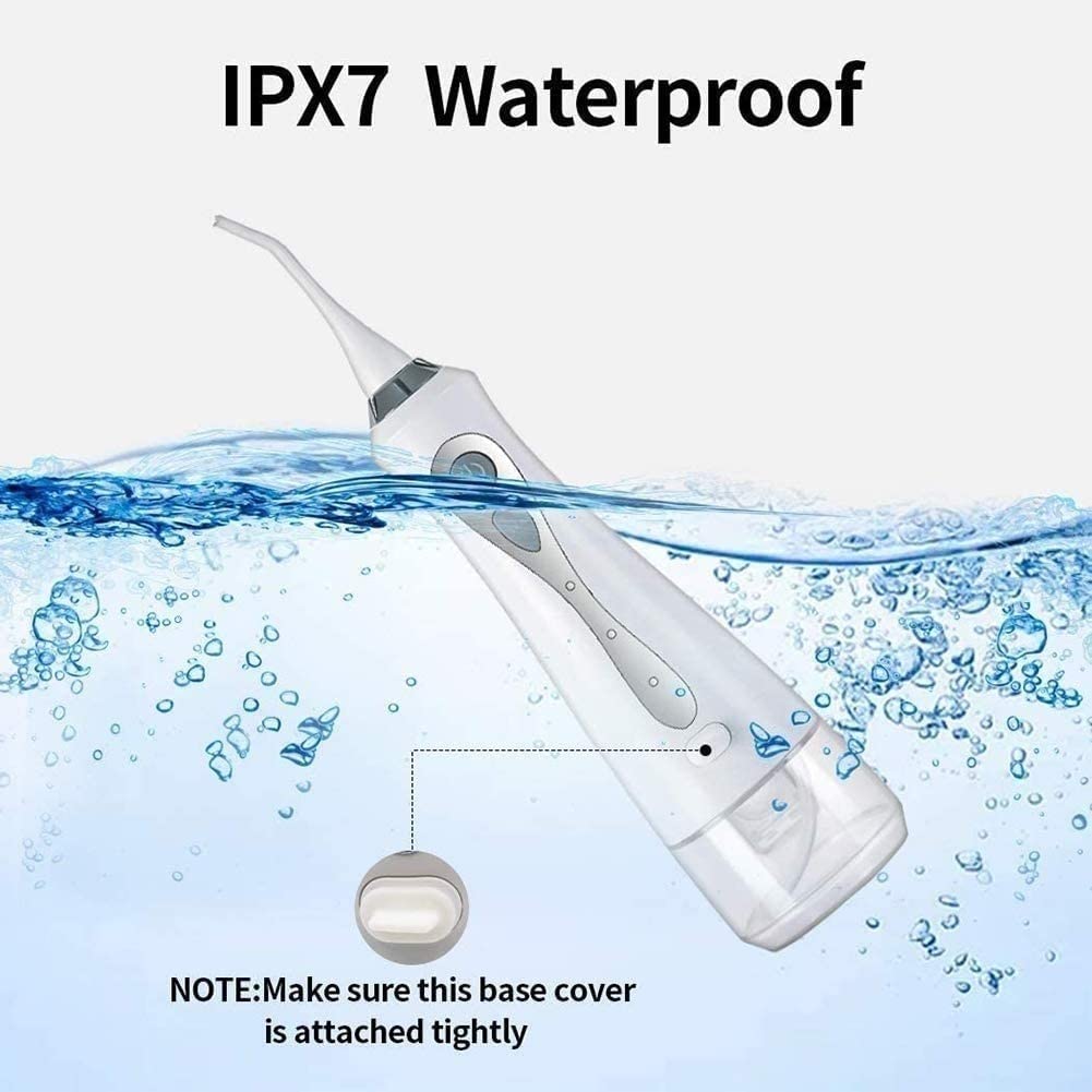 Bezprzewodowy irygator do wody ADITAM, przenośny elektryczny irygator do jamy ustnej ładowany przez USB, 3 tryby czyszczenia zębów, irygator do jamy ustnej z nicią wodną ze zbiornikiem na wodę 230 ml,