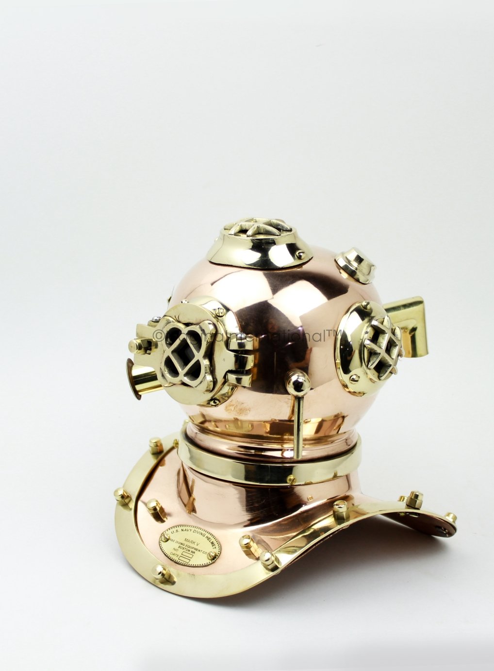9"Casque de plongée Nautique fabriqué en Laiton, cuivre | Décoration et Cadeaux pour la Maison Maritime | Nagina International