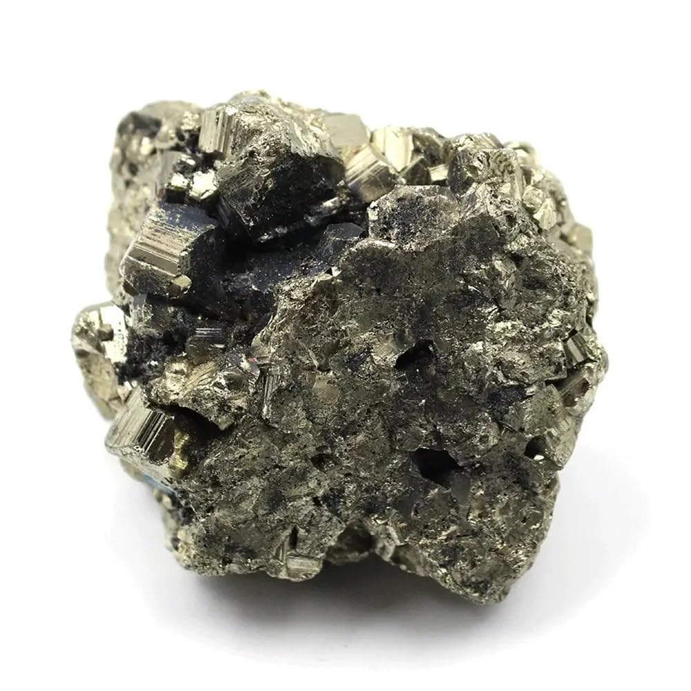 HGETJOHXEM Beautiful Peruvian Pyrite Crystal Cluster Irregular Stone Rock Sample Ornaments (Size : 410-450g)