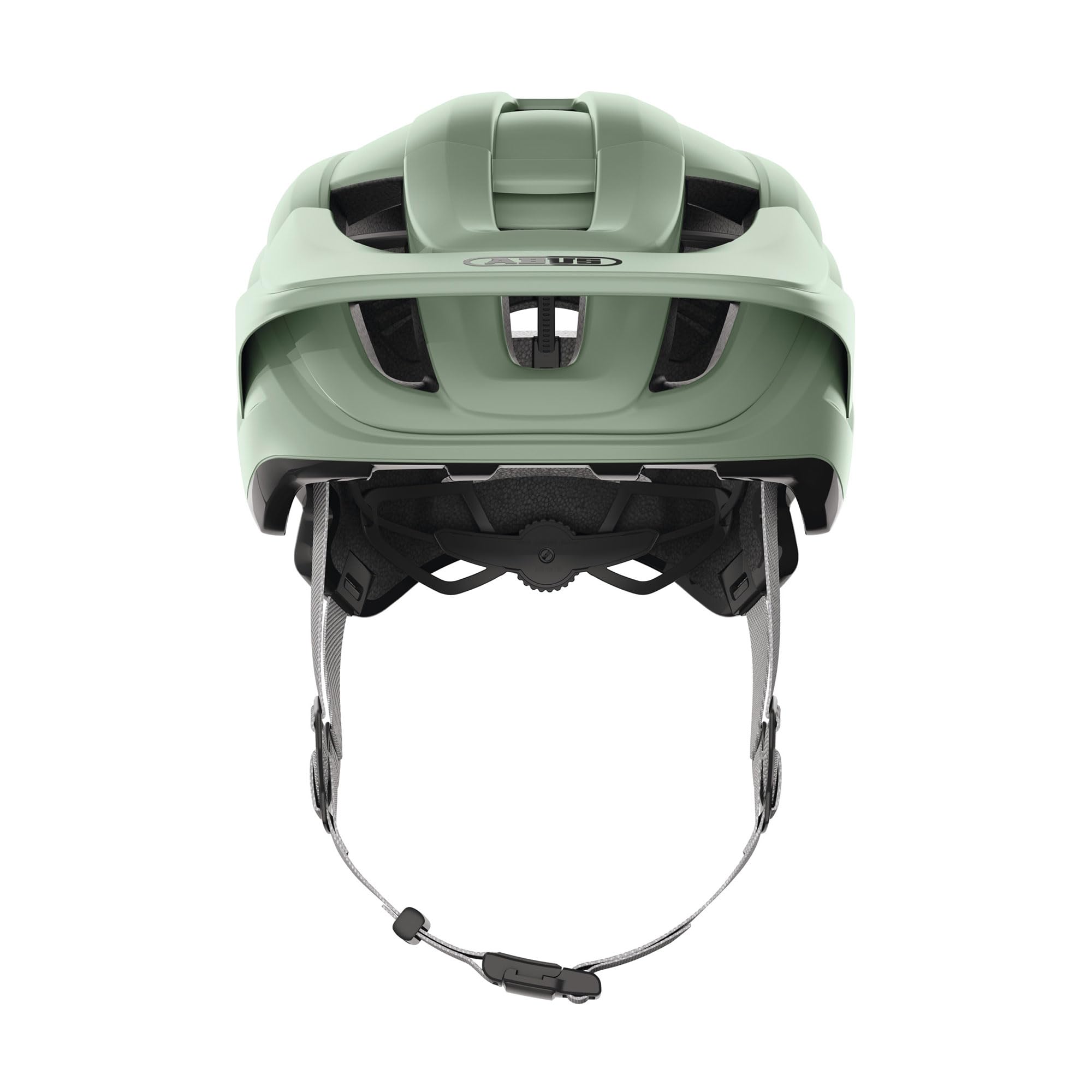 ABUS Cliffhanger Casco MTB de Bicicleta, Mist Green, S | Casco MTB Singletrail y Enduro, cierre magnético, visera ajustable, almohadillas lavables