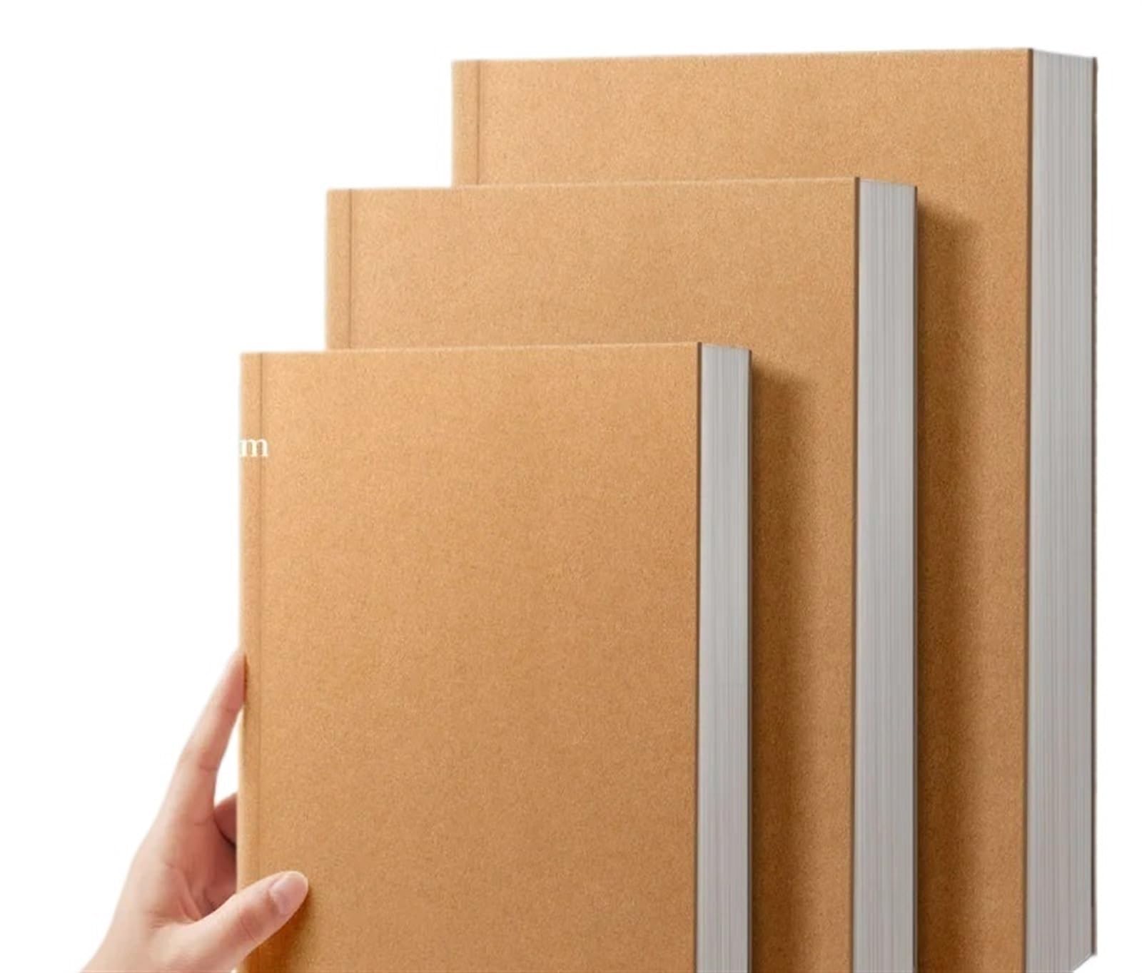 Notizblock Notizbuch B5 Dickes Notizbuch A5 Minimalistisch for Studenten A4 Ultradickes Blanko-Notizbuch, Papier-Notizbuch, horizontal(A5 Black 1)