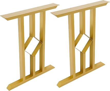 28.5" Heavy Duty Desk Legs Steel Dining Table Legs for Coffee Tables Desks Dining Tables Bar Tables Gold Gold
