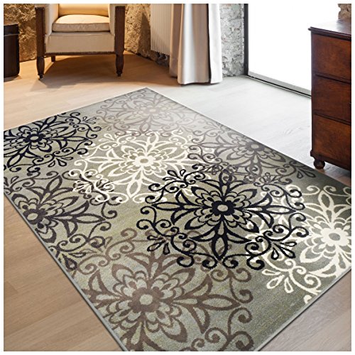 Superior Elegant Leigh Collection Area Rug, 8mm Pile Height with Jute Backing, Chic