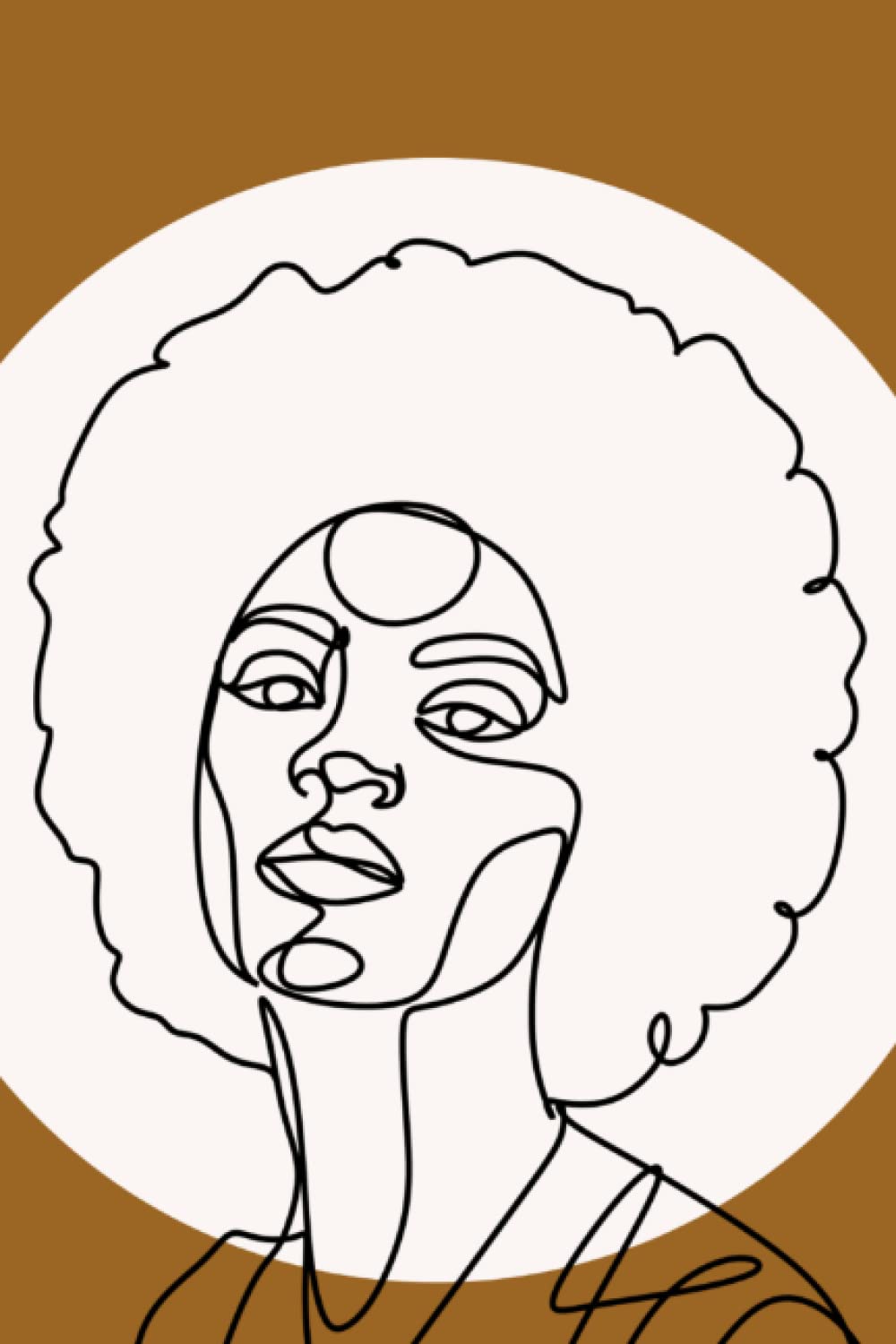 Afro Girl | Brown | Journal 6x9 100 pages