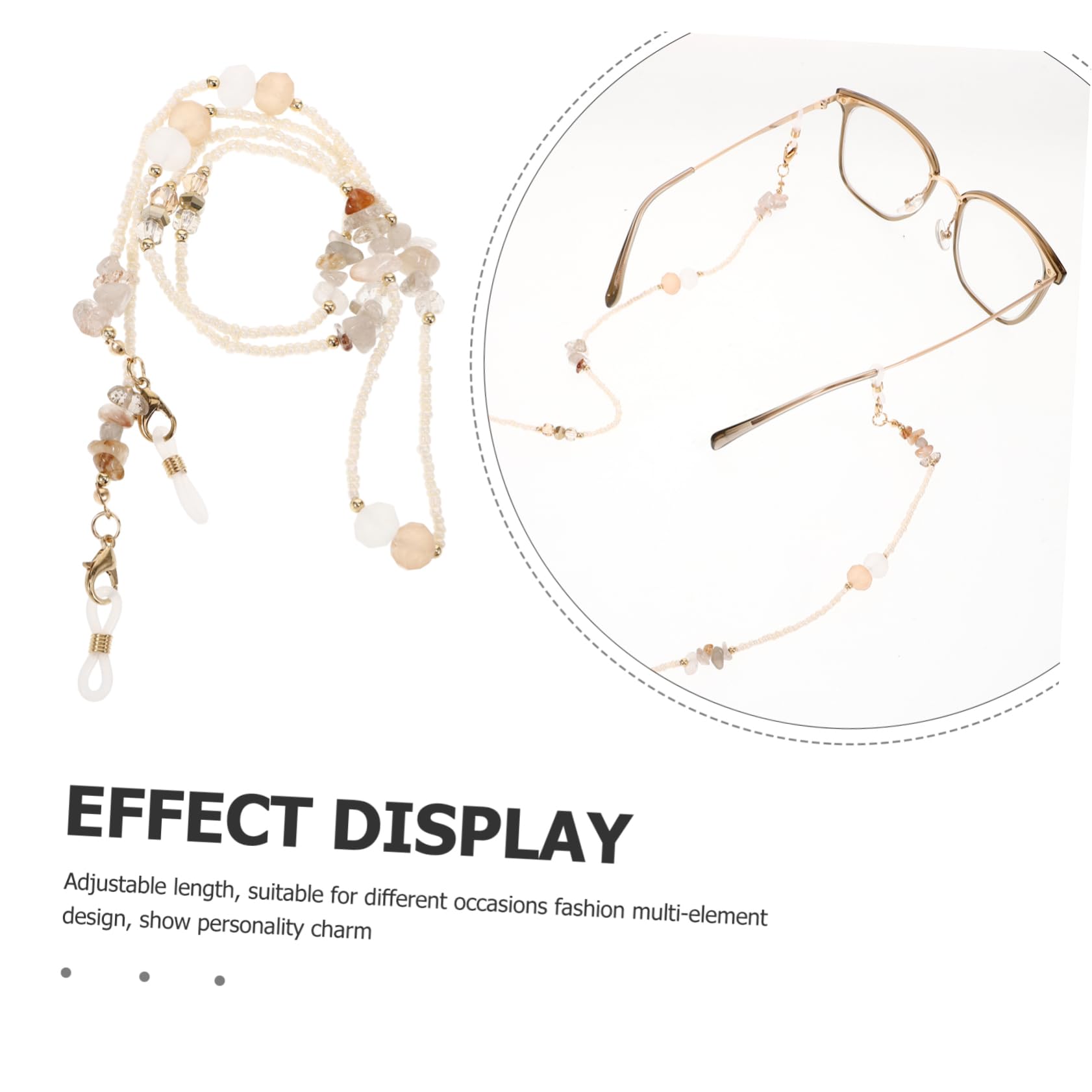BESTYASH 5 Stück Kristall Brillenkette Brillen Halskettenhalter Für Damen Schlüsselband Für Brillen Brillenkette Brillenband Für Damen Masken Halskette Brillenhalter Brillenbänder