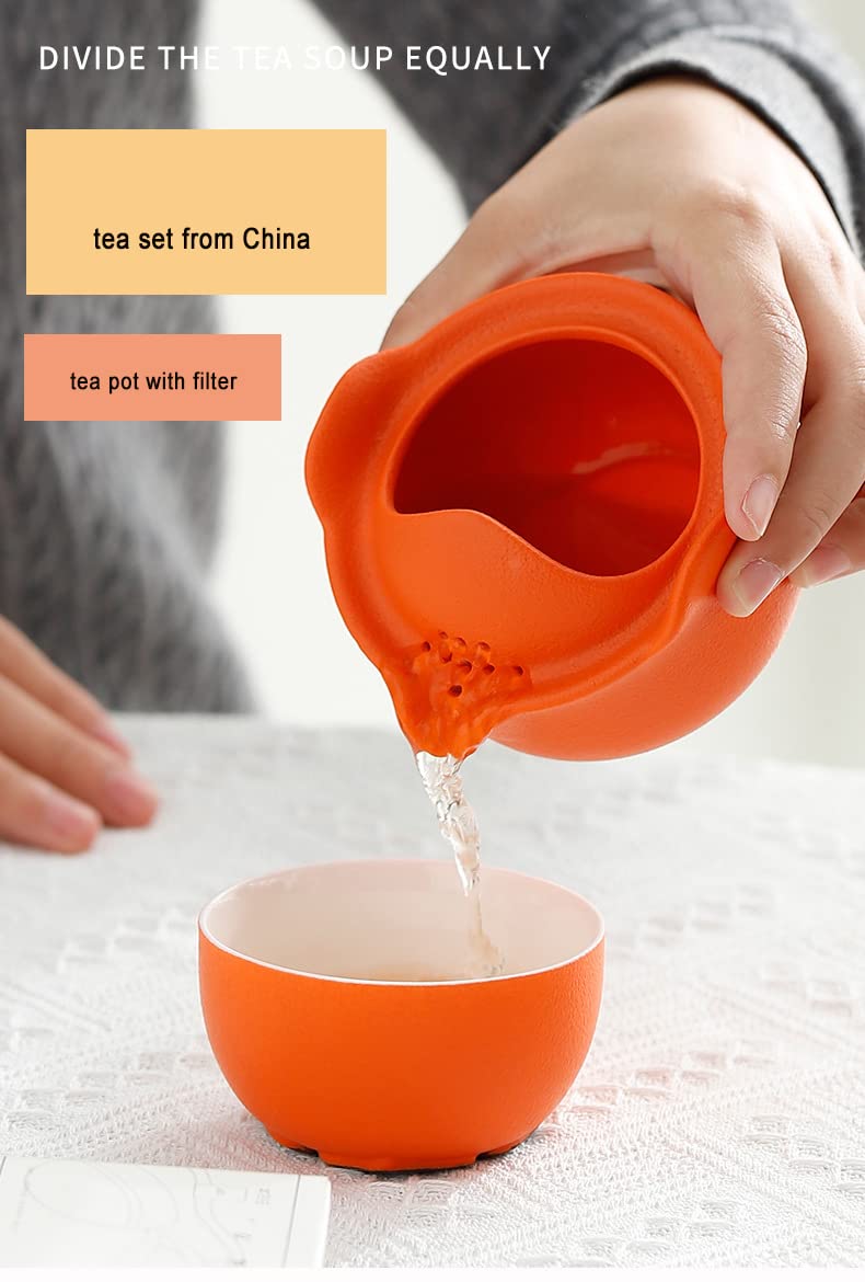 Service à thé chinois Kung Fu - Cadeau fait à la main - En porcelaine et céramique - Portable - Pour les amateurs de thé