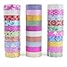 PuTwo Washi Tape, 30 Rollen Washi Tape Glitzer, 15mm Washi Tape Set, Klebeband Bunt, Washitape, Washi Tape Vintage, Japanisches Washi Tape, Washi Tape für Tagebuch, Dekoratives Tape für Kunsthandwerk