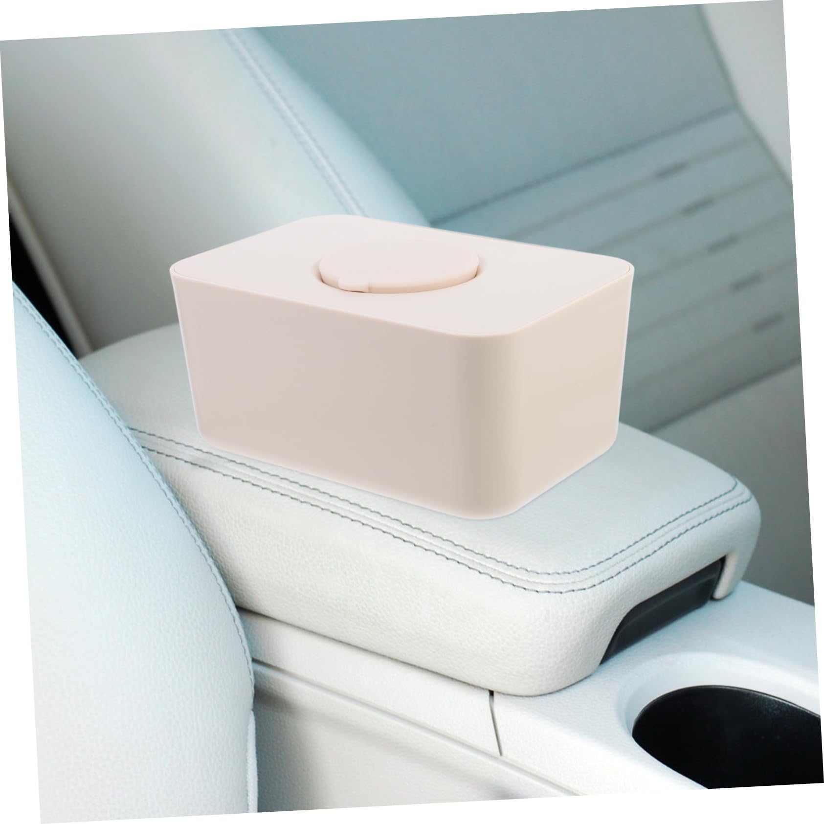 Feuchttücherbox mit Deckel Wiederverschließbarer Silikonhalter für Babys Kompakte Aufbewahrung in Beige Universeller Feuchttuchspender für Zuhause und Unterwegs