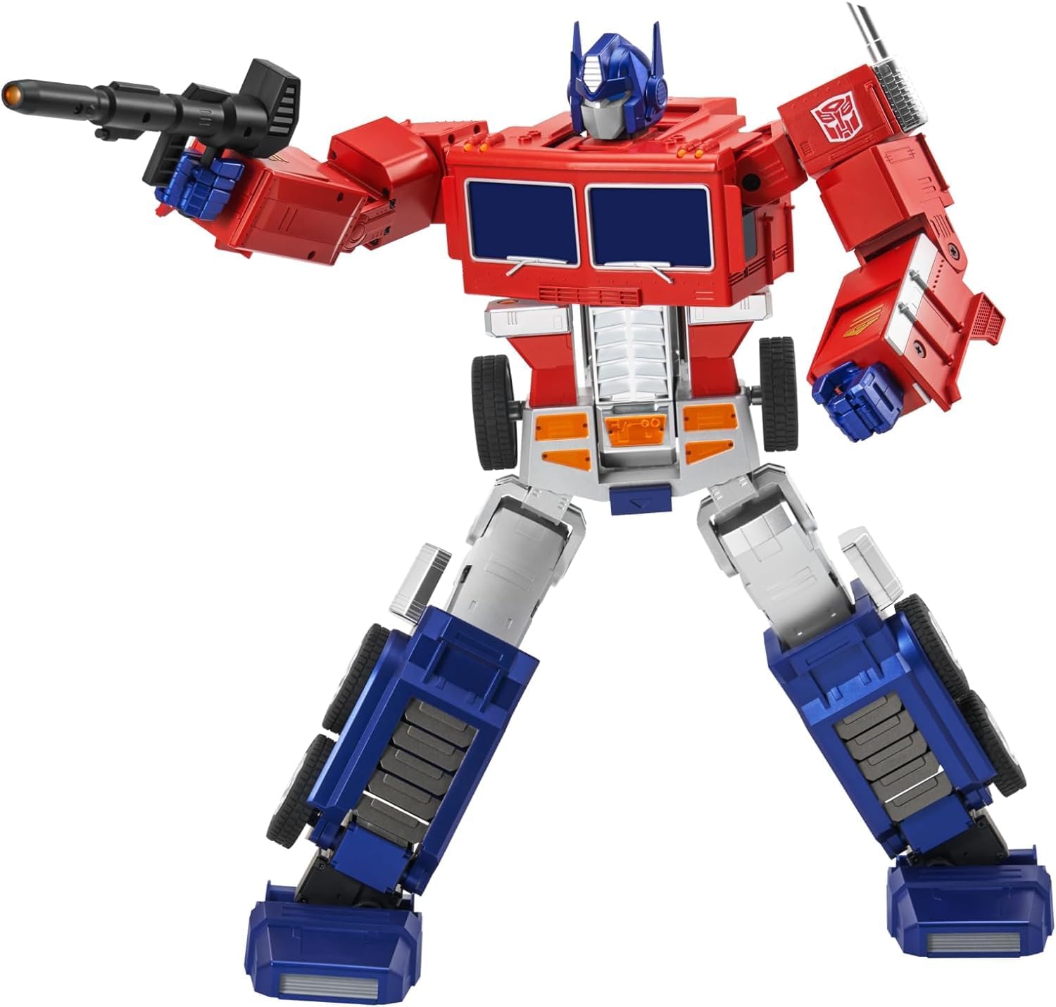 Robosen Transformers Optimus Prime Auto-Converting Robot (Elite Edition), 16 Inch, OPG1ELT, Red, Blue, Silver