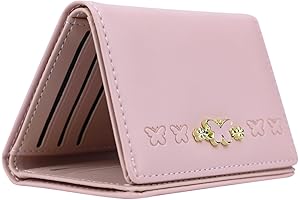 Butterfly Wallet Women Pink Small Minimalist Design
