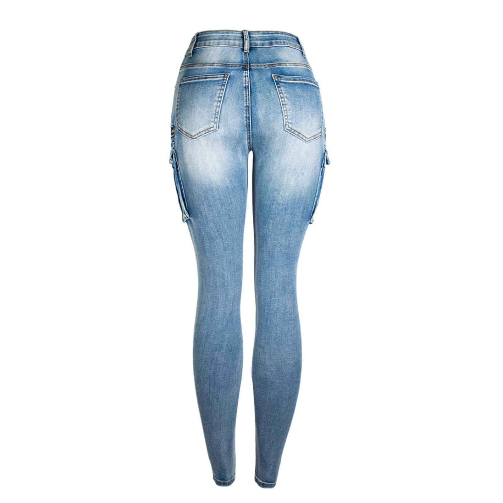 Vaqueros De Mujer Pantalones Ajustados Pantalones Multibolsillos Mujer