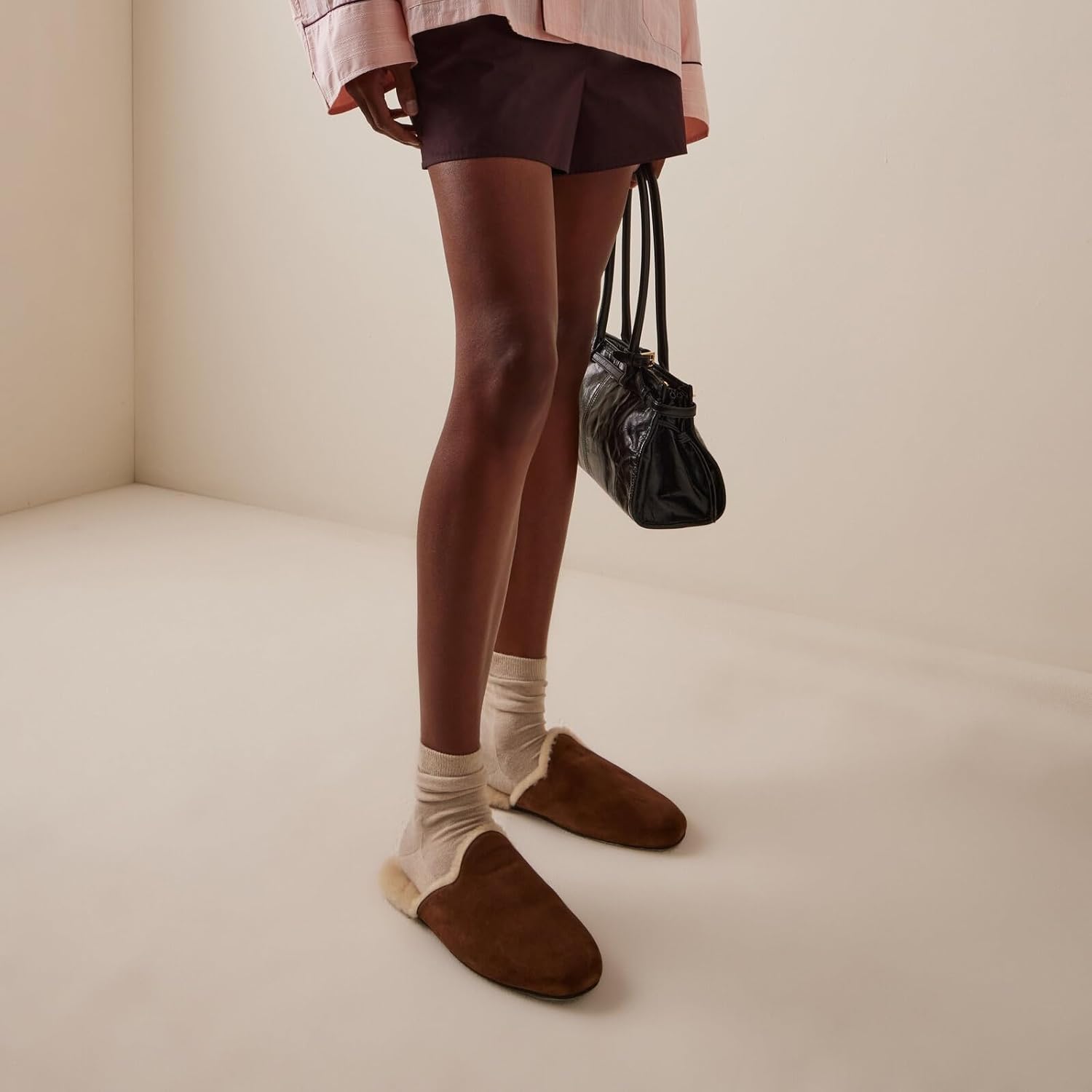 Clogs for Women Suede Slip On Mule Boat Loafers Round Closed Toe Flats Casual Comfortable Slides Shoes - Image 5