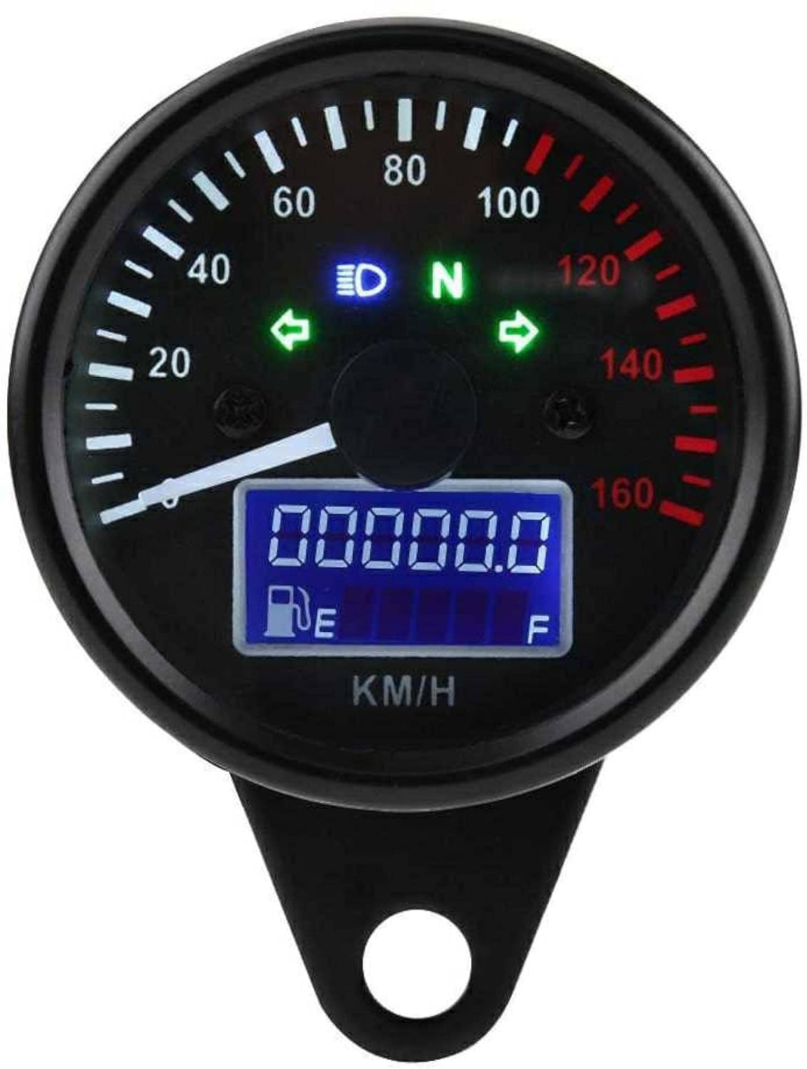 way2gmart 0-160 KM/H Motorcycle Digital LED LCD Speedometer Tachometer Speed Gauge Analog Speedometer (Universal for Bike)-picture-10