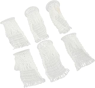 Qukaim Bolsa de malla para mesa de billar hueca, 6 piezas de nailon hueco, accesorios de bolsillo de billar, color blanco, diseño para mesas de billar, fácil instalación