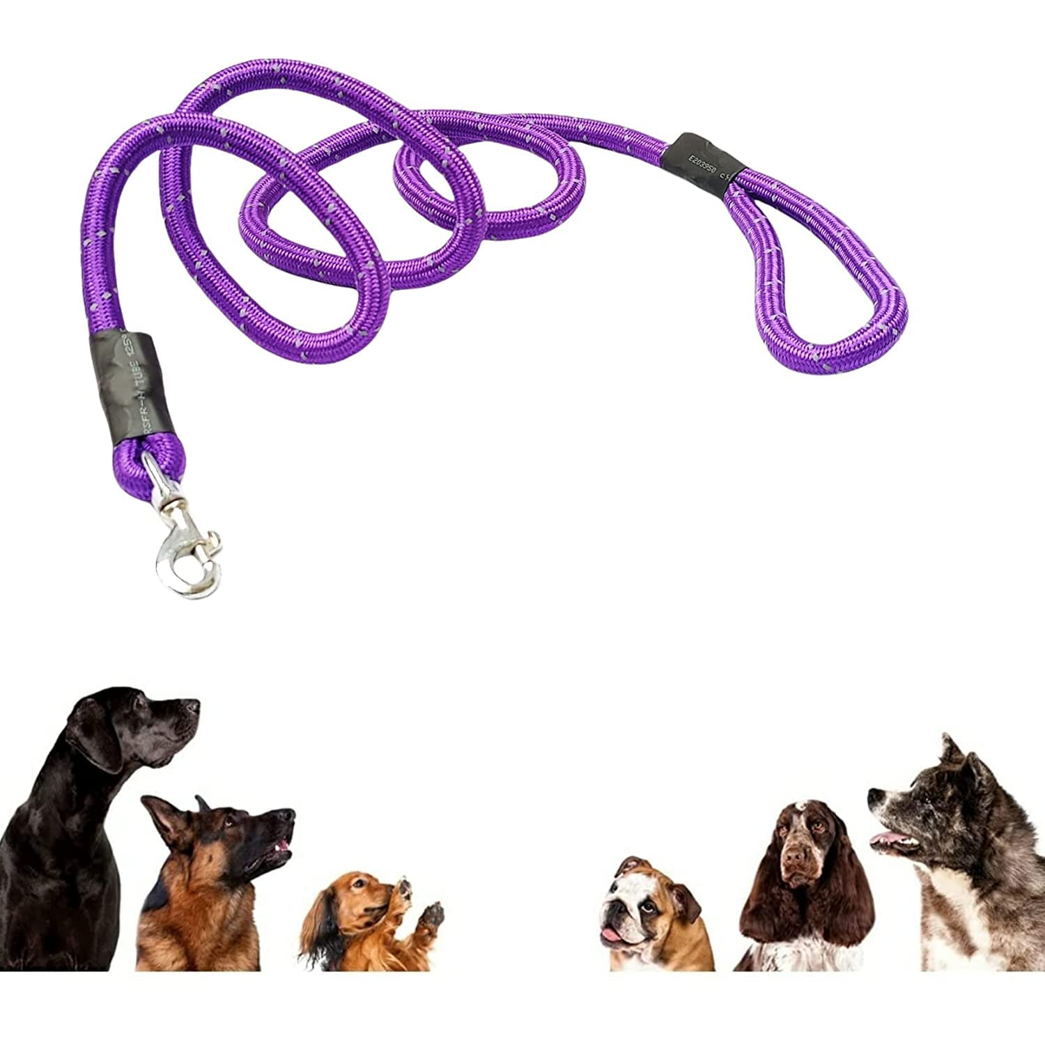 Pet Monastry® 12mm Premium Nylon Reflective Rope Dog Leash for Medium & Small Dogs (Color - Purple, Length - 5 ft) (B09Z6ZKHQG) Amazon Price History, Amazon Price Tracker