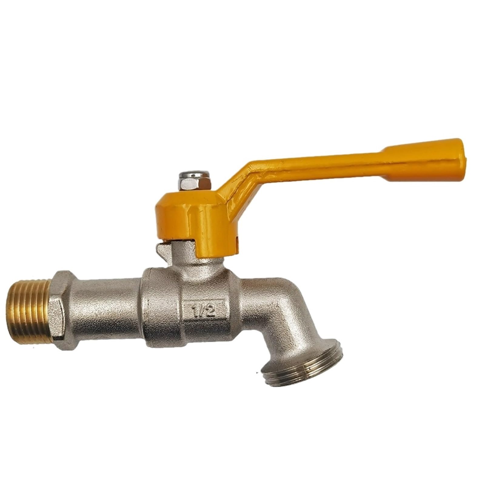 Wtaxbh C-1Pcs Outside Tap Garden Hose Faucet Adapter 1/2'' Ibc Water Tank Connector 2-Way 1-Way Irrigation Brass Tap Joint Replacement Fitting Ball Valve(C-1Pcs)