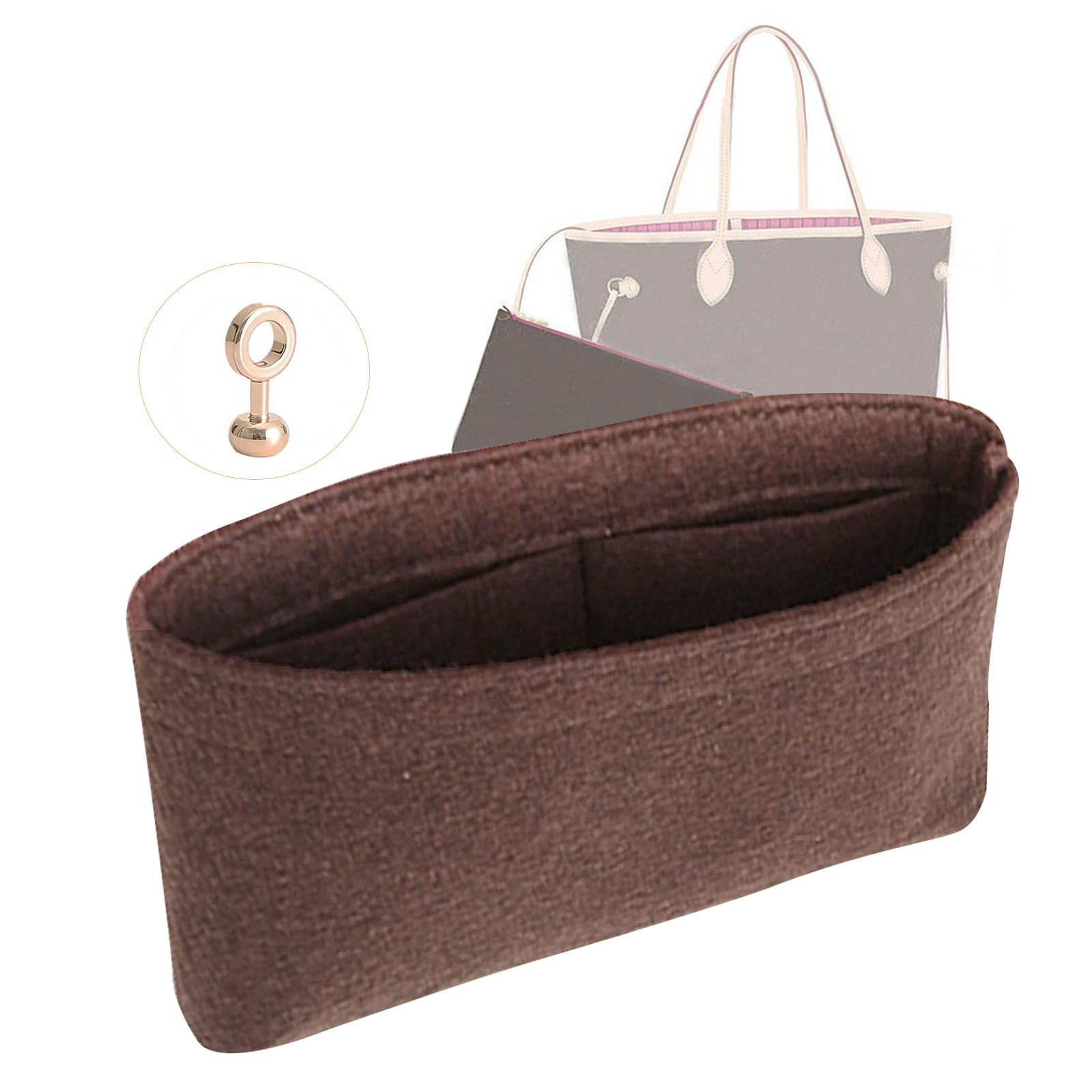 Organiseur de sac à main doublure en microfibre insert sac de rangement 3032