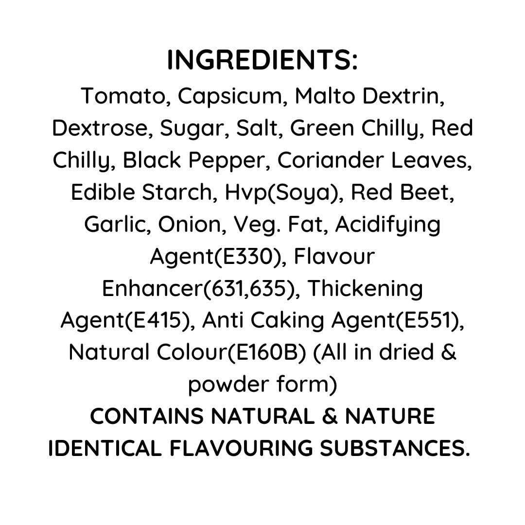 Dailyum Instant Tomato Soup | Pack of 5 | Ready To cook Instant Soup |100% Natural | No MSG | No Chemical Preservatives | No artificial Flavours | Reg | Each 50g pack Serves 4 3