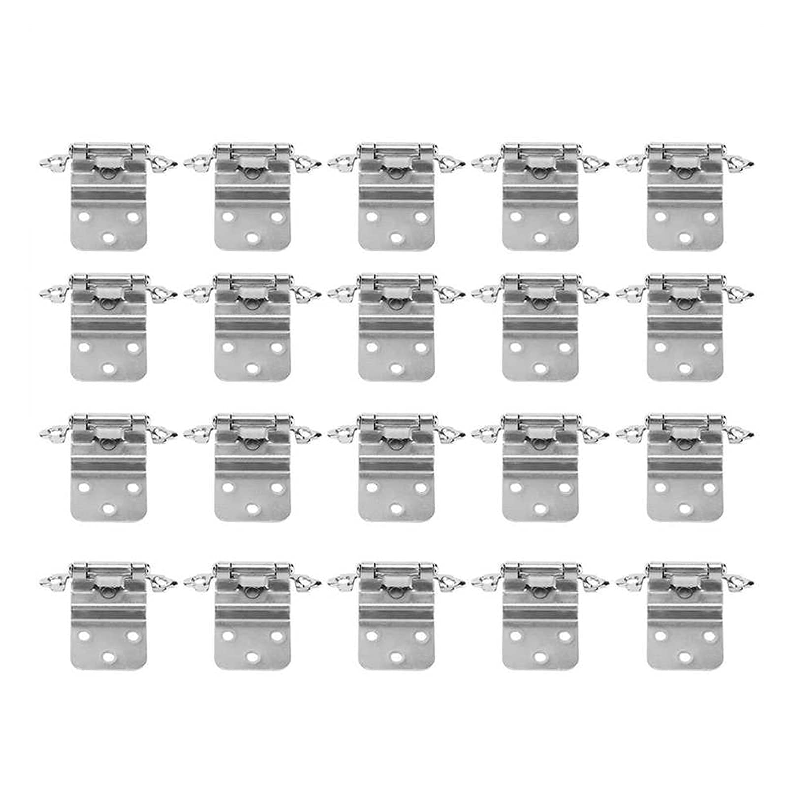 Nvsfzgiyg Nickel Color Hinge, 20Pcs/Set Cabinet American Self Closing Spring Hardware Fittings For Home Closet 3/8In