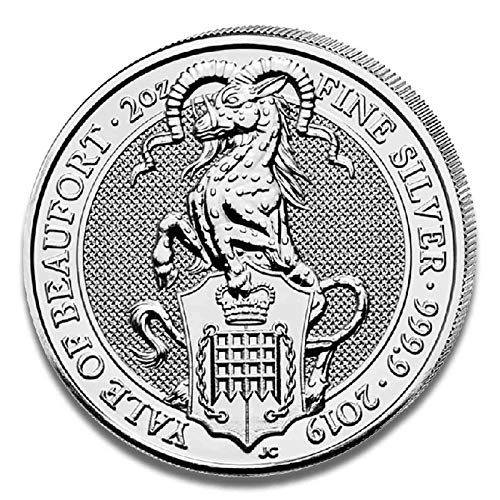 Queen's Beasts Silbermünze - einzeln in Münzkapsel verpackt - Sammlermünze (2oz 2019 Yale of Beaufort) Cover