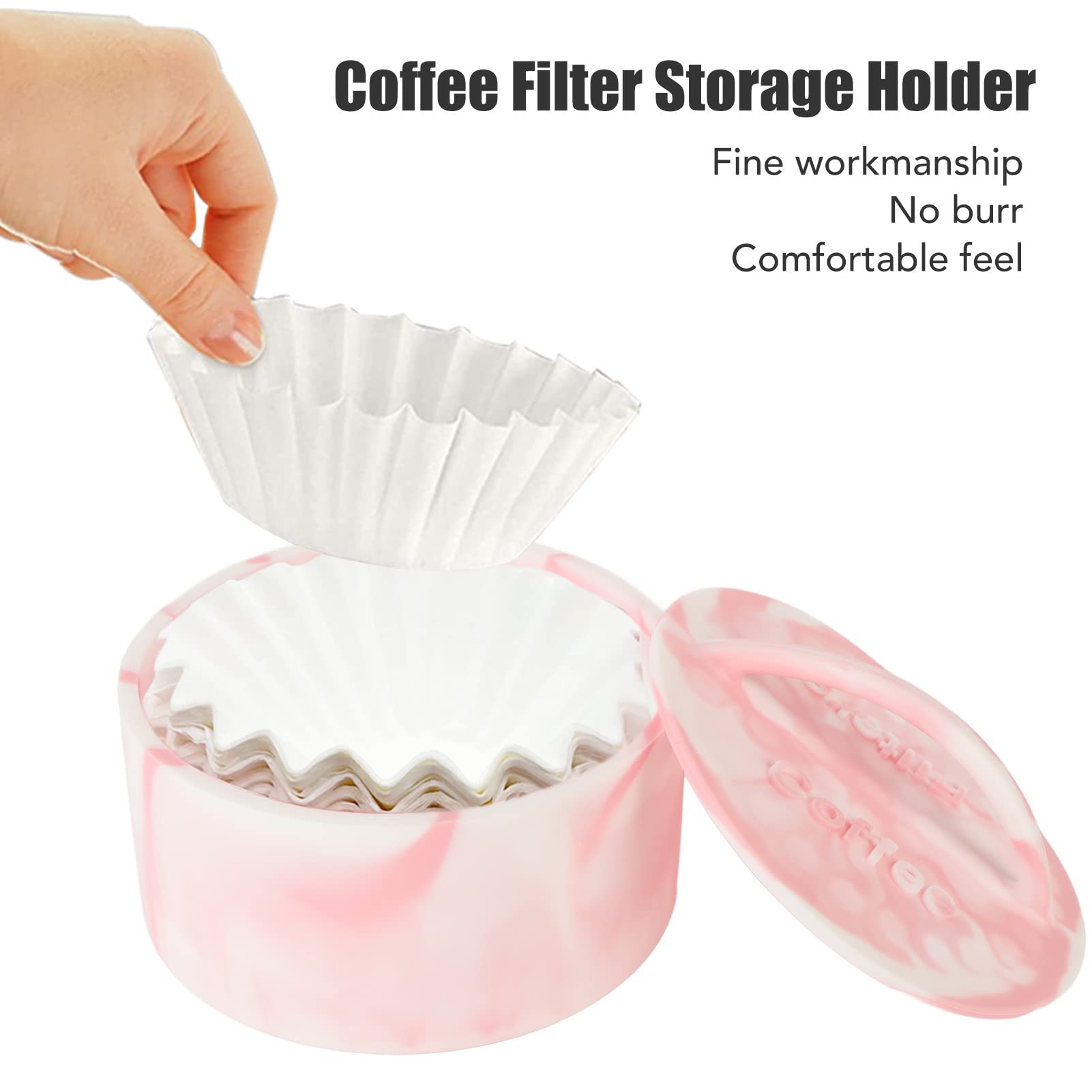 Porta cialde per caffè, porta filtro per caffè grande con coperchio, Organizer p