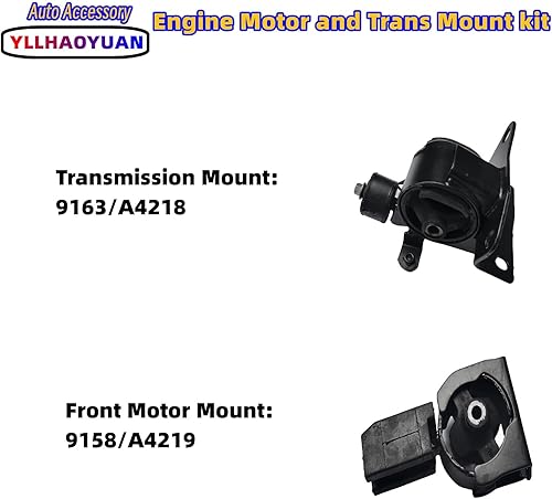 Miniatura 60 de Juego de 3 piezas de montaje de motor compatible con 2006 2007 2008 2009 Fo-rd Fusion 2.3L/3.0L Mercury Milan A5473 A5381 A5474