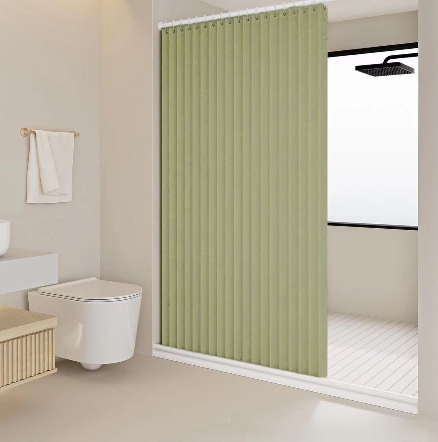 Douche magnétique imperméable pliable pour préserver l'intimité à la maison