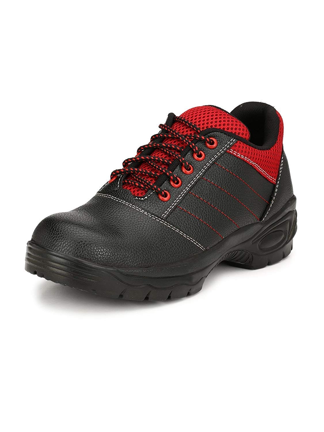 Eego Italy Black Safety Lace Up Steel Toe Shoes Amazon.in Shoes