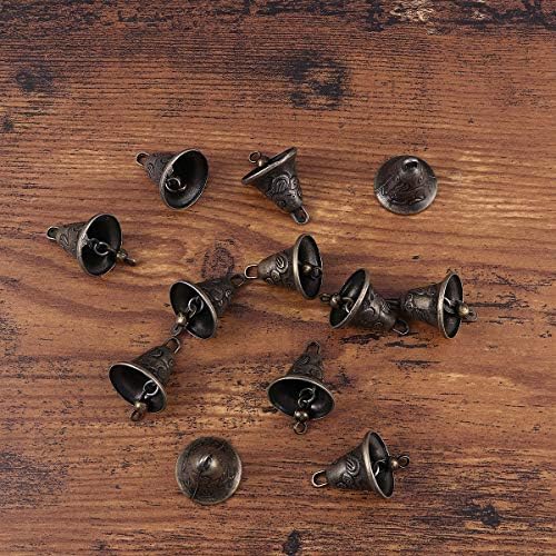 SUPVOX 11pcs Metal Antique Bell Heavy Duty Old Antique Brass B for craft Wind Chime making Dog Potty Training Housebreaking