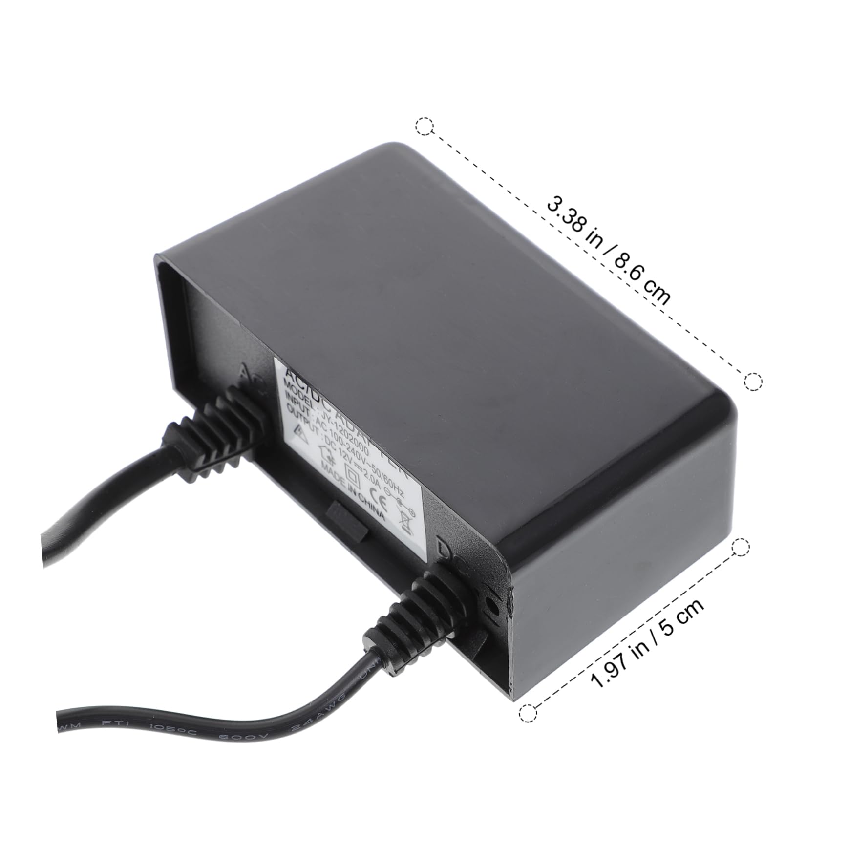 Holibanna Adattatore Alimentazione Antipioggia 12v 2a per LED e Telecamere Alimentatore Switching Resistente per Esterni Compatibile 100-240v AC
