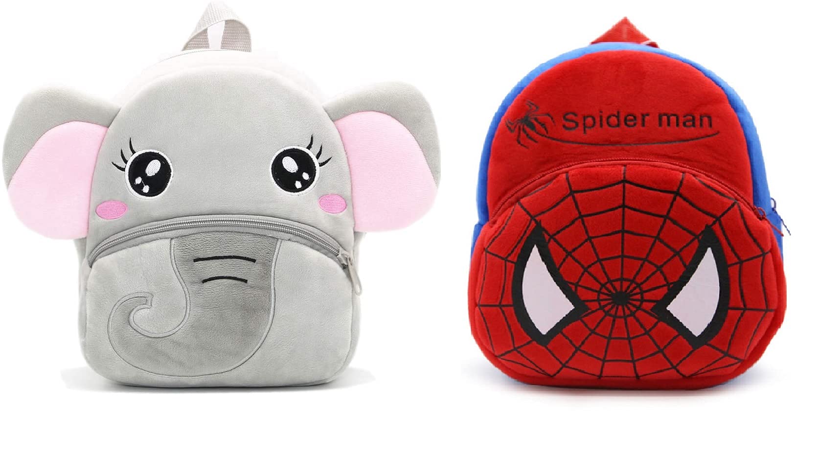 blue treeCute Boy's and Girl's Plush Baby Elephant Animal Cartoon Mini Travel Backpack (1-6 Years)