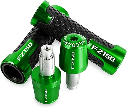 DOUKI Agarraderas de mango extremos 78 pulgadas manillar de gel de goma para manos de freno para Y&AMAHA FZ150 FZ 150 FZ-150 2015-2016 (Color  Verde)