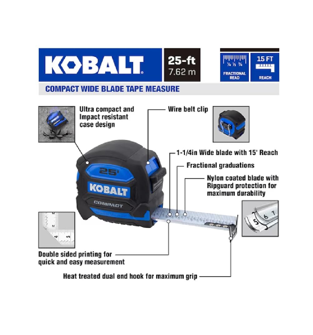 Kobalt Mètre ruban 7,6 m