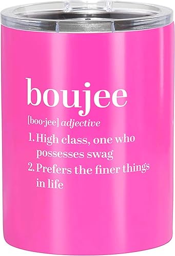 Slant Collections Vaso aislado de acero inoxidable, 12 onzas, Boujee