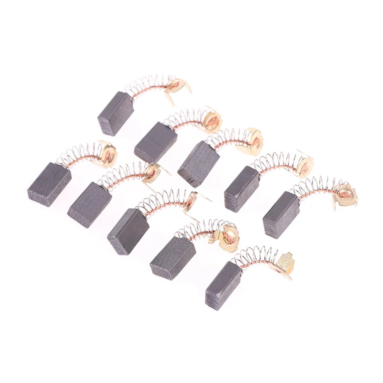 10 spazzole in carbonio per smerigliatrice angolare, 6 x 10 x 17 mm, per motori di utensili elettrici, ricambi per smerigliatrice elettrica