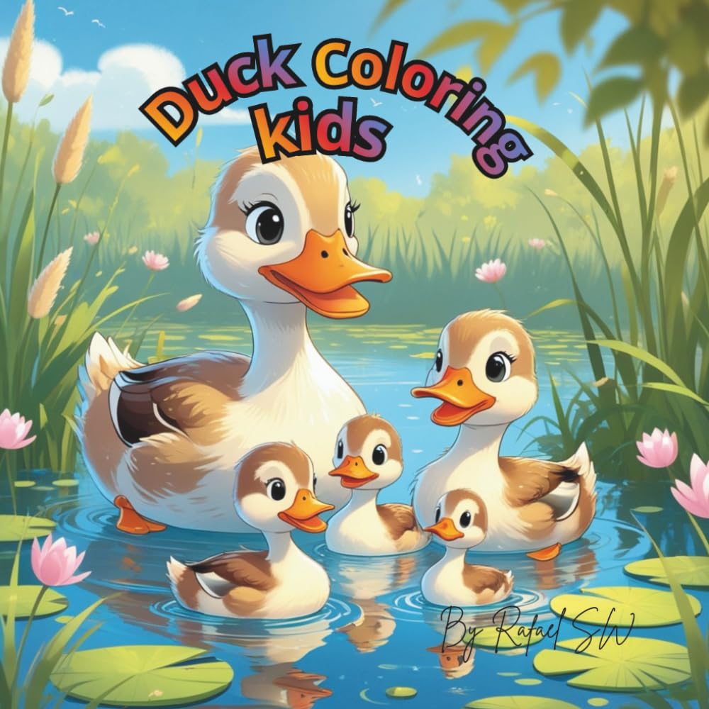 Duck Coloring Kids | Coloring book for kids | Easy coloring book for children: Simple, Cute, and Educational Coloring Pages